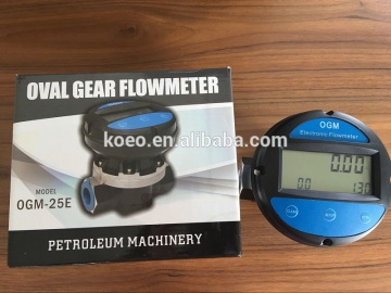 KOEO China Low Cost Cheap Mechanical Diesel Oil Flowmeter Fuel Counter Electronic OGM Digital Flowmeter Oval Gear Flow Meter