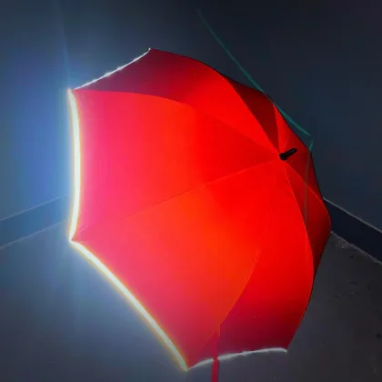 Extra Large Reflective Golf Umbrella: Sun, Rain, Night Safety