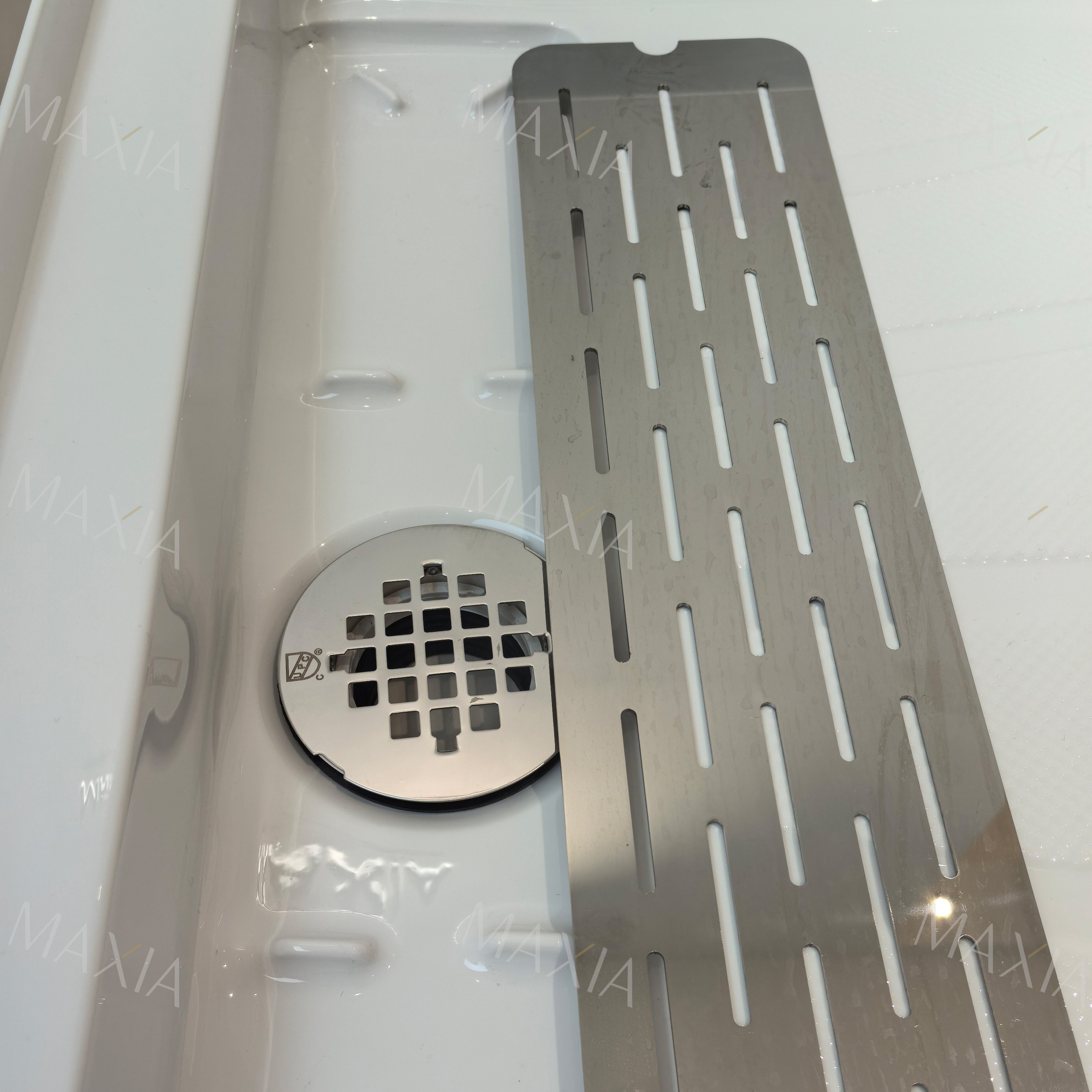 Белый прямоугольный душ поднос