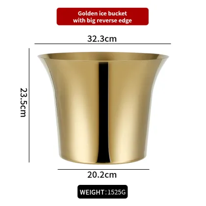 Hot Sale Sustainable Beverage Cooling Solutions: Gold Metal Ice Buckets, 5 Liter Coolers & Party Holders