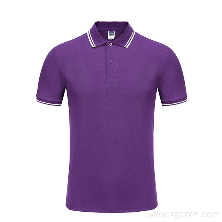 Men's Poly Cotton Short Sleeve Simple Polo Shirt