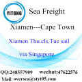 Xiamen Port LCL Consolidation To Cape Town