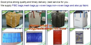Bulk Bags, Big Bags, FIBC Bags, PP Super Sacks, Animal feed bags, PP Woven Bag Ton Bulk FIBC Bag, PP Jumbo Woven Bag, constructi