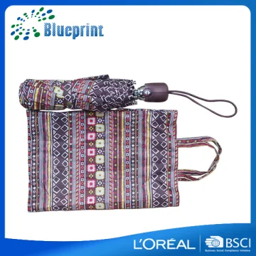 Outdoor travel use customized print compact bag mini umbrella
