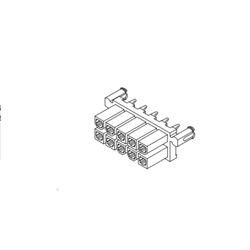 MOLEX 4.20mm 180°Male With Post Wafer Connector