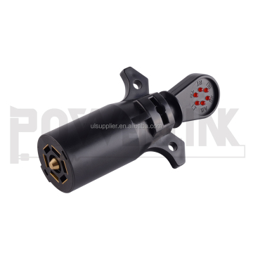 S20883 Trailer Socket Circuit Light Plug Tester 7 Flat Pin RV