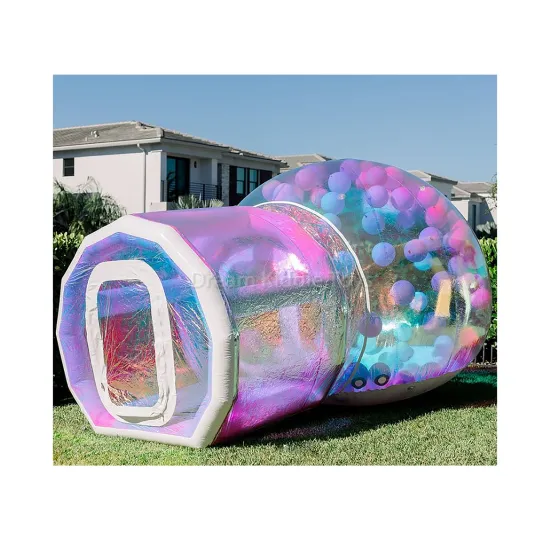 Iridescent Bubble Bounce House: Rainbow Jumping Castle