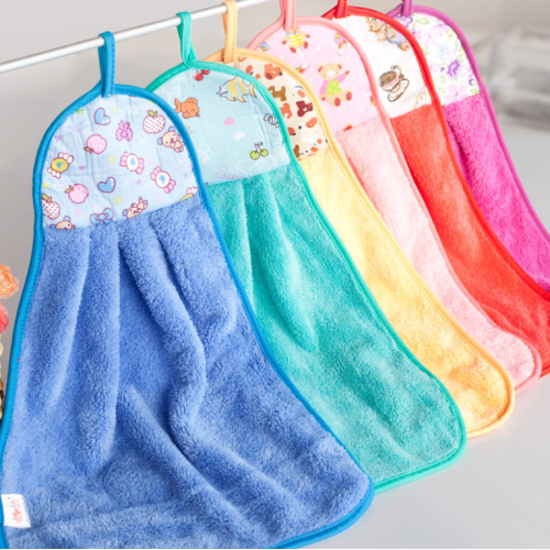 100% Polyester Microfiber Coral Fleece Hand Towels