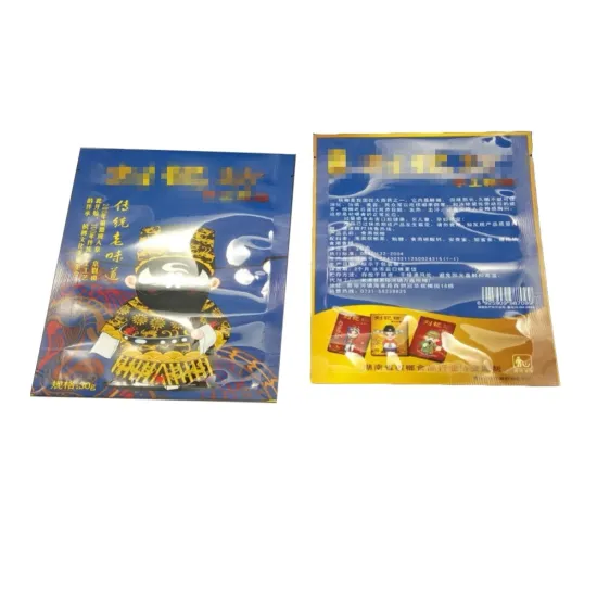 three side sealed food grade plastic bag for snack food spices