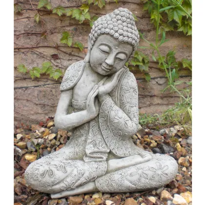 Indian style hand carved granite stone buddha sculptures for outdoor religious decoration