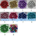 8-20MM akrylowe okrągłe błyszczące metalowe wykończone koraliki Spacer Chunky Bubblegum Beads