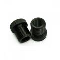 1/2-28 to 3/4-16 Threaded Adapter Black Knurled Steel