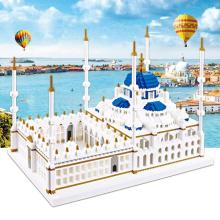 World famous Historical Architecture Constantinople micro diamond block Turkish Castle building brick nanobricks toys collection