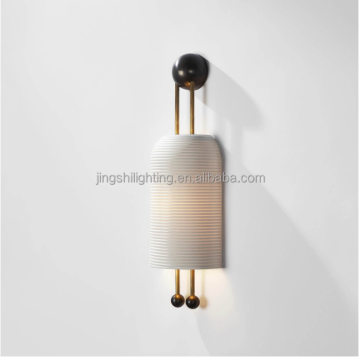 New Style White Glass Wall Lamp for Bedroom and Art Decor