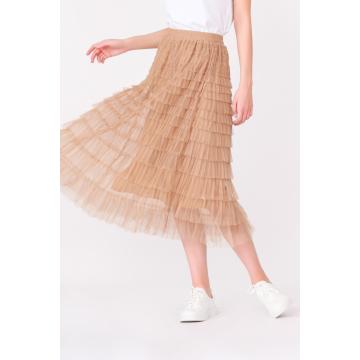 Lace Pleated half-length Skirt