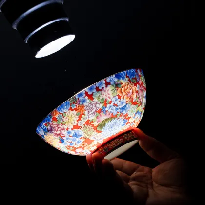 Modern 6 Inch Soup Bowl - High-Grade Doucai Porcelain, Anti-Scalding & Anti-Slip