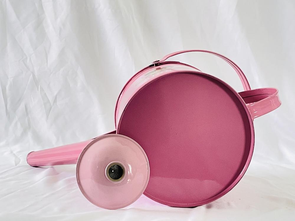 Pink 5L metal watering can