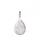 Natural Howlite 28x35MM Waterdrop Pendant Necklace with 45CM Silver Chain