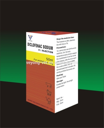 Diclofenac sodium injection 5% for animal use only