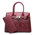 Brand genuine PU leather women handbags