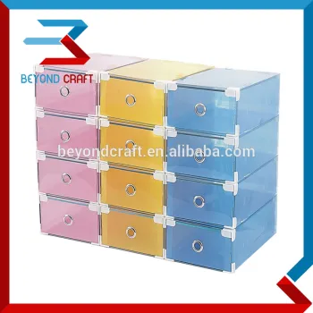 clear poly shoe box with frame