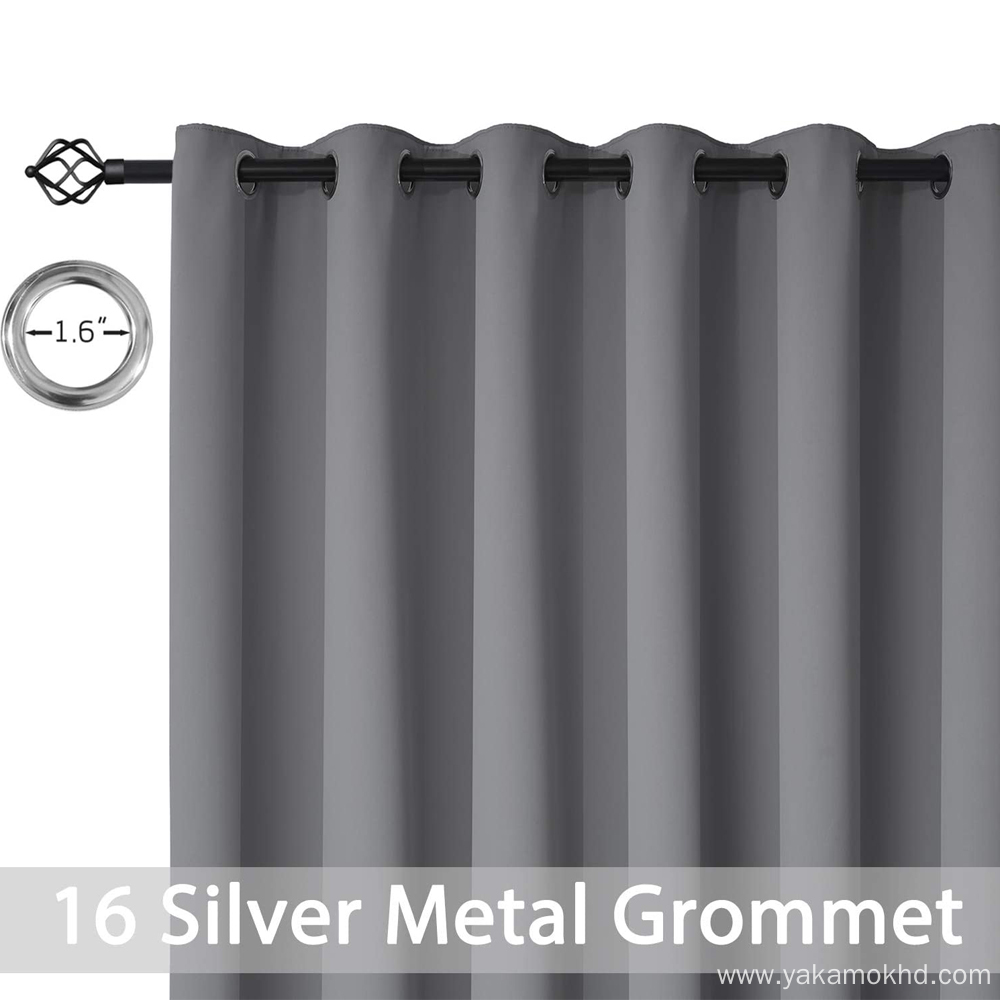 Grey Sliding Door Curtains