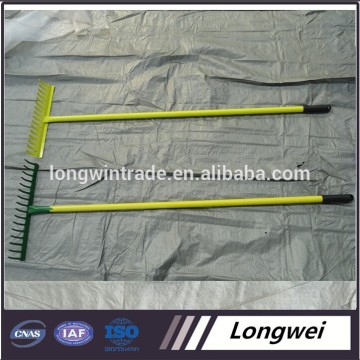 High quality welded garden rake with long metal handle