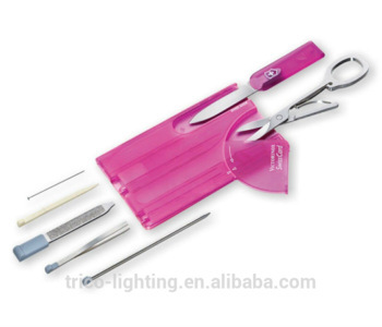 3-1/4" Translucent Sapphire Swisscard Quattro Multi-tool