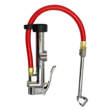 Professional Metal Air Chuck Inflator with Aluminum Body, Dual-Head, and Air Release Valve for Truck Tires
