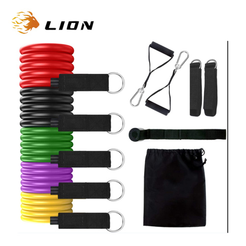 11Pcs Fitness Resistance Tube band With Handles set