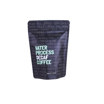 Food grade laminated stand up coffee pouch with valve and zipper
