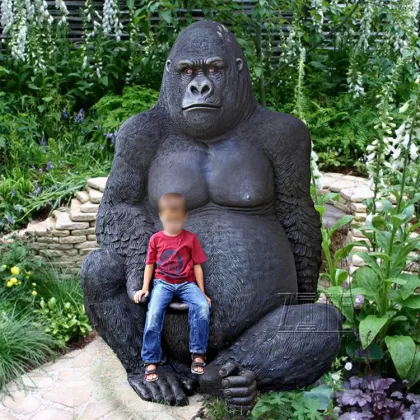 Outdoor Decoration Bronze Gorilla Sculpture