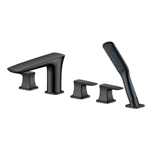 3 handle bathtub faucet Deck Mount Roman Tub Faucets With Hand Shower Supplier