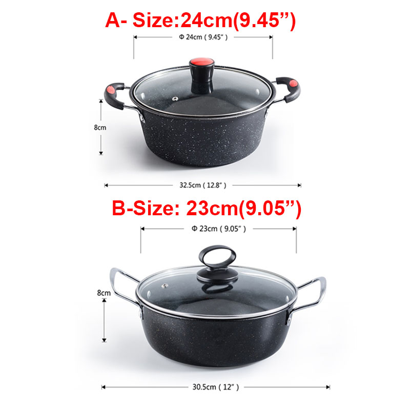 QueenTime Stock Pots For Kitchen Cooking Pot Nonstick Soup Pot Cooking Utensil Saucepan For Gas Induction Cooker Cookware