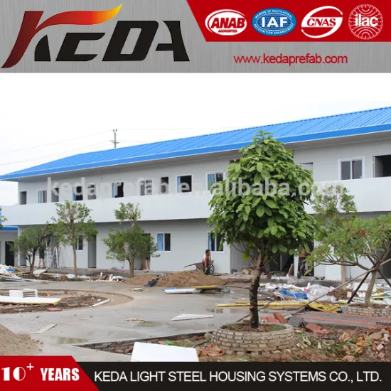 two storey flat roof prefab modular building