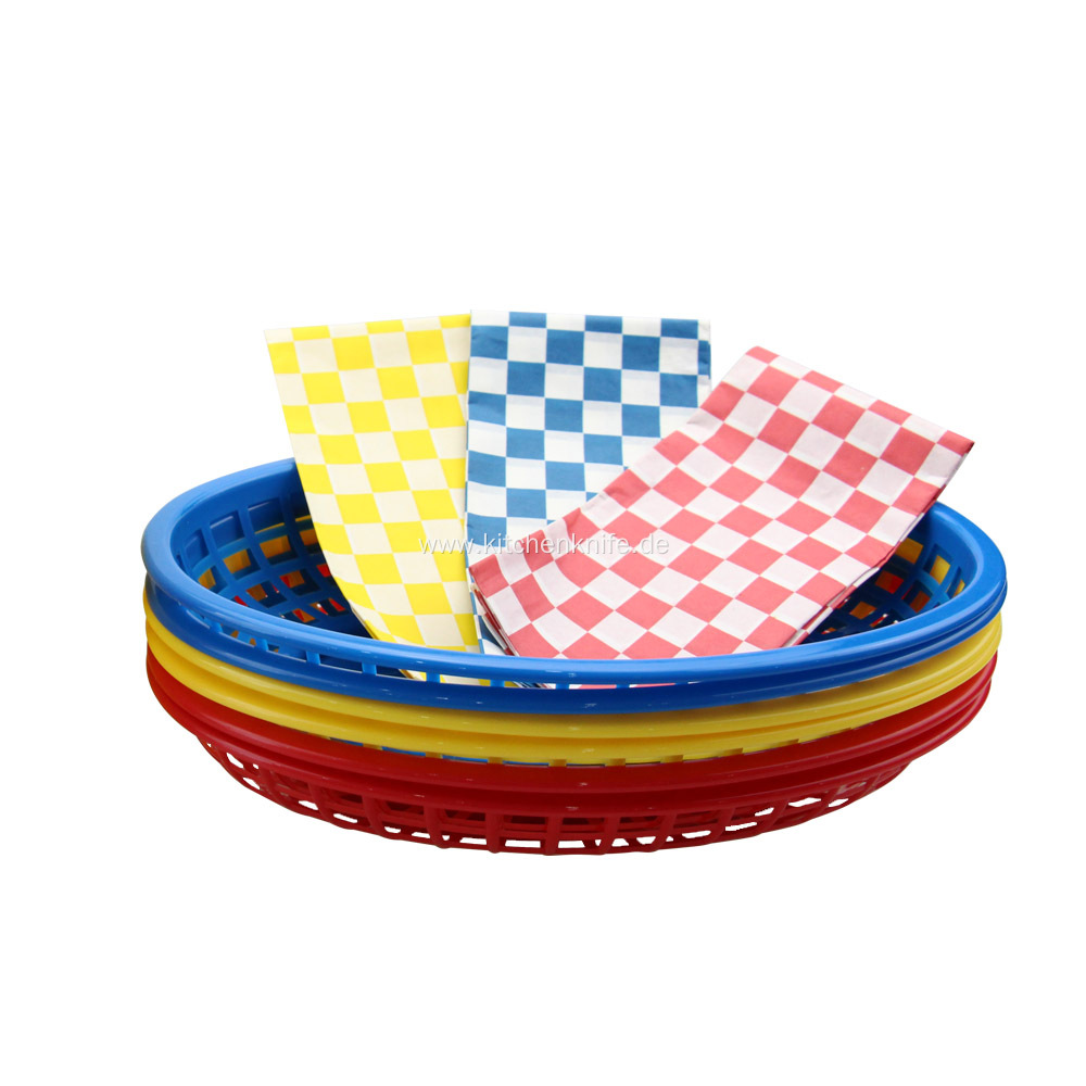 6 Pcs Plastic Food Baskets Set