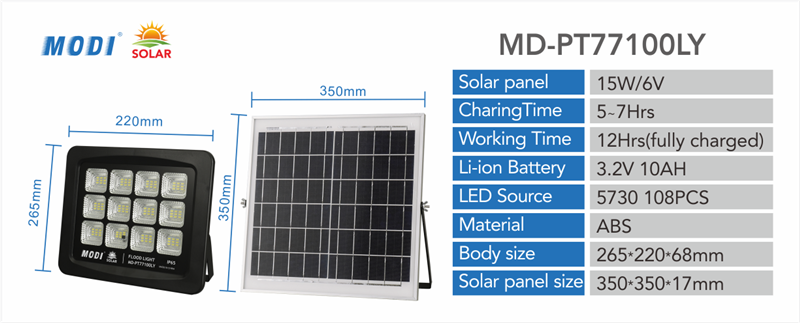 Solar Flood Light for Flagpole