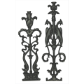 Ornamental wrought iron railing components