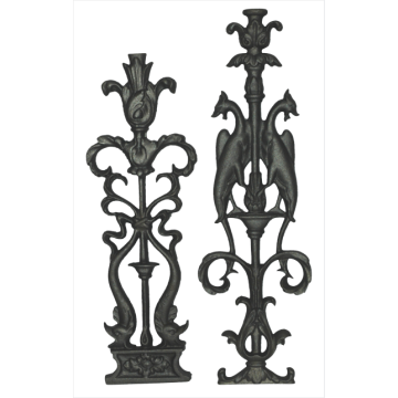 Ornamental wrought iron railing components