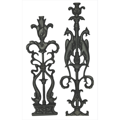 Componentes de grade de ferro forjado ornamental