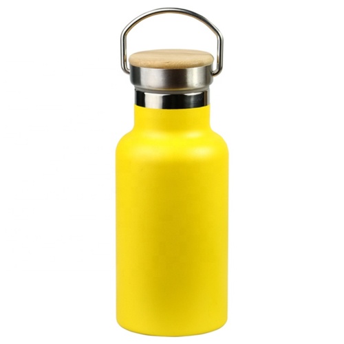 350ML Stainless Steel Water Bottle with Bamboo Lid