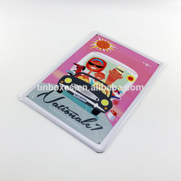 embossed colorful custom metal wall signs tin sign