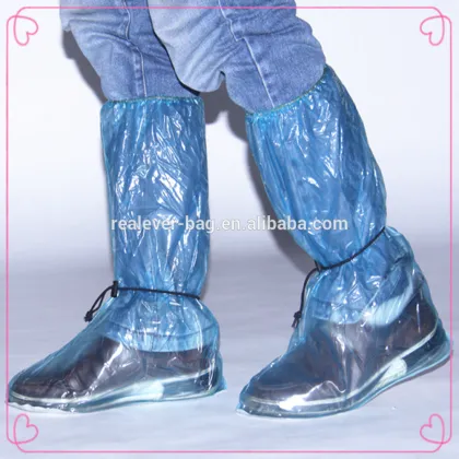 Adult waterproof PVC knee boot rain shoe cover