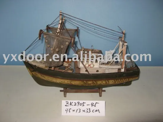 wooden fish ship model 45cm (2905-45)boat model