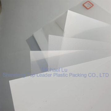 clear and frosted pp cover sheet for stationery