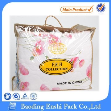 clear plastic zipper bag for bedding