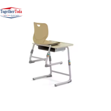 Ergonomic Height Adjustable School Single Desk and Chair