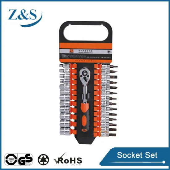 27pcs 1/4" socket set with ratchet wrench
