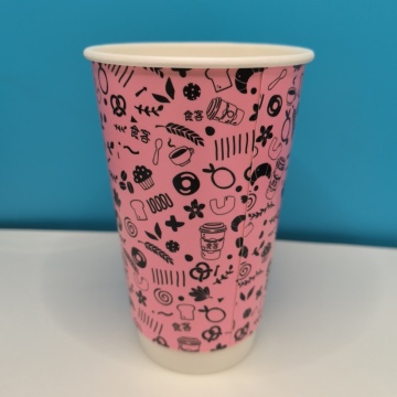 Copos de café de camada única com logotipo personalizado de 16 onças/20 onças/22 onças
