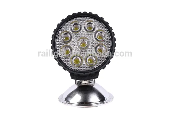 12v 24v Super bright waterproof round 27w led work light for tractor